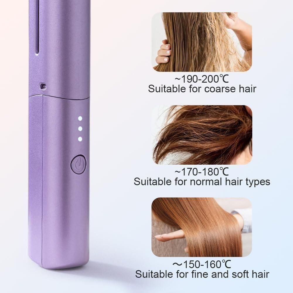 FrizzAway™ - Portable Cordless Rechargeable Mini Hair Straightener