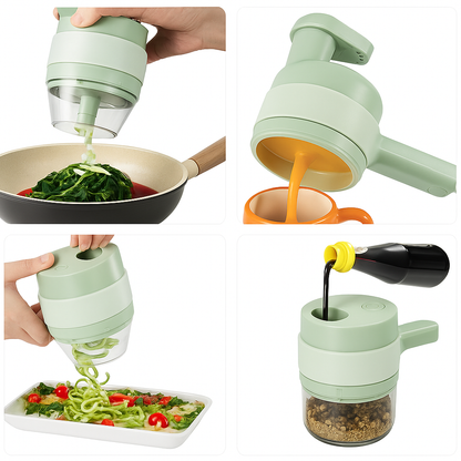 ChopEase™ - 4 in 1 Portable Electric Vegetable Cutter Set