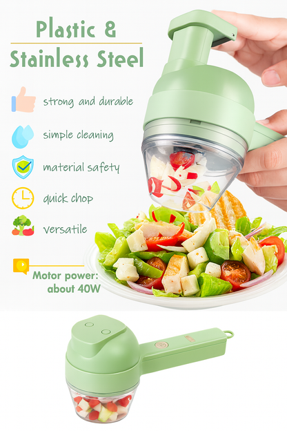 ChopEase™ - 4 in 1 Portable Electric Vegetable Cutter Set