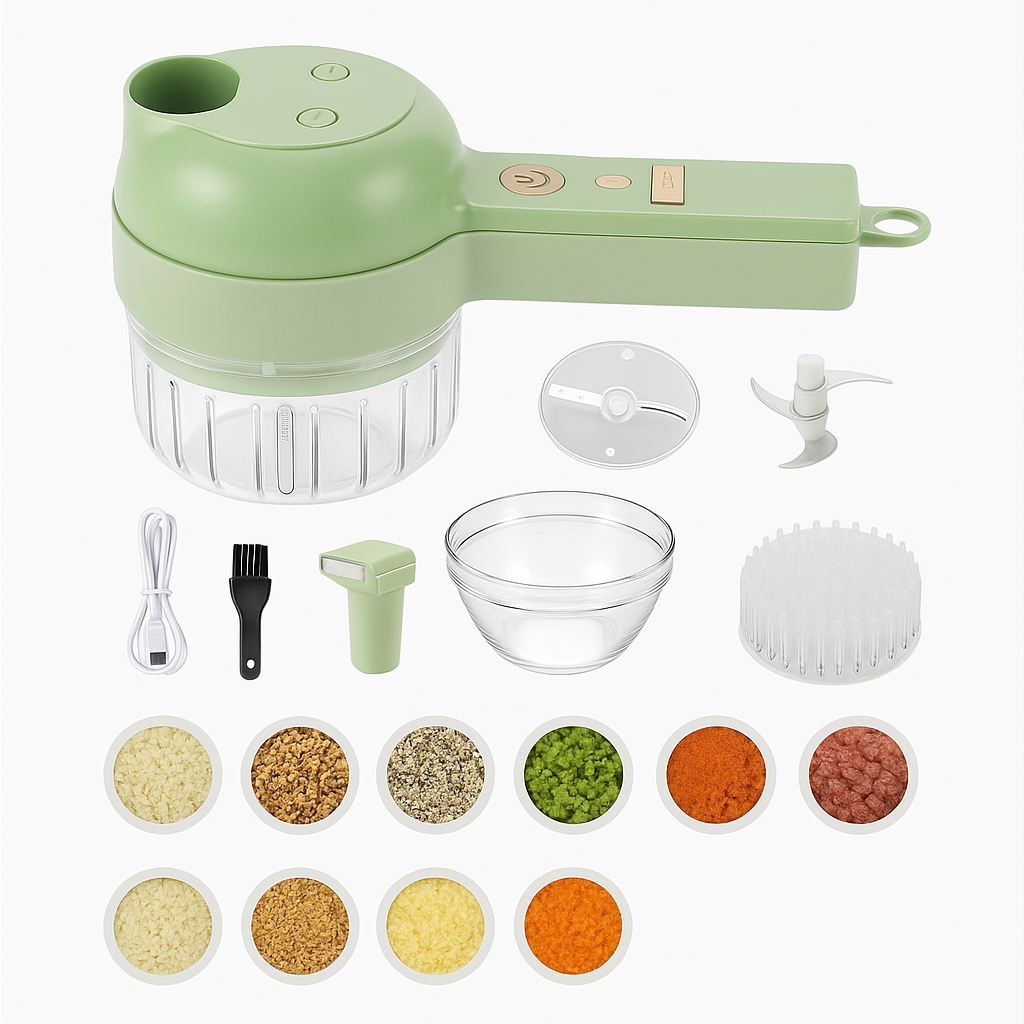 ChopEase™ - 4 in 1 Portable Electric Vegetable Cutter Set