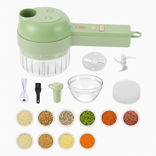 ChopEase™ - 4 in 1 Portable Electric Vegetable Cutter Set